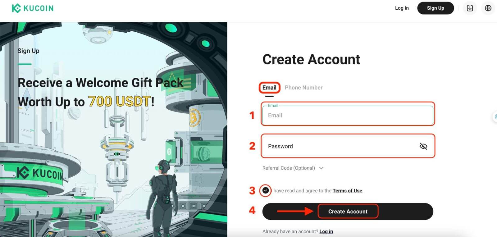 কিভাবে KuCoin এ অ্যাকাউন্ট নিবন্ধন করবেন কিভাবে KuCoin এ অ্যাকাউন্ট নিবন্ধন করবেন